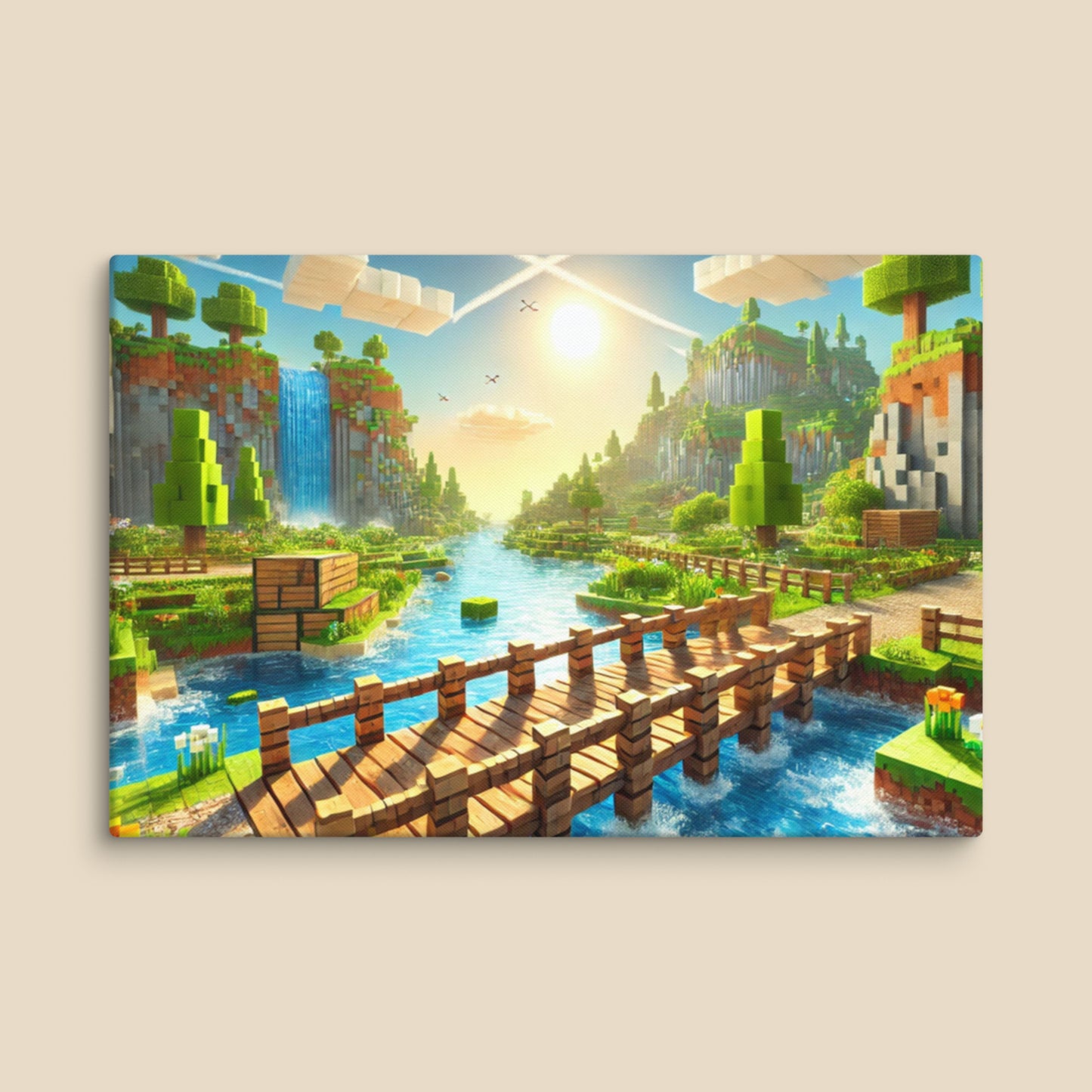 Minecraft Fluss-Brücke